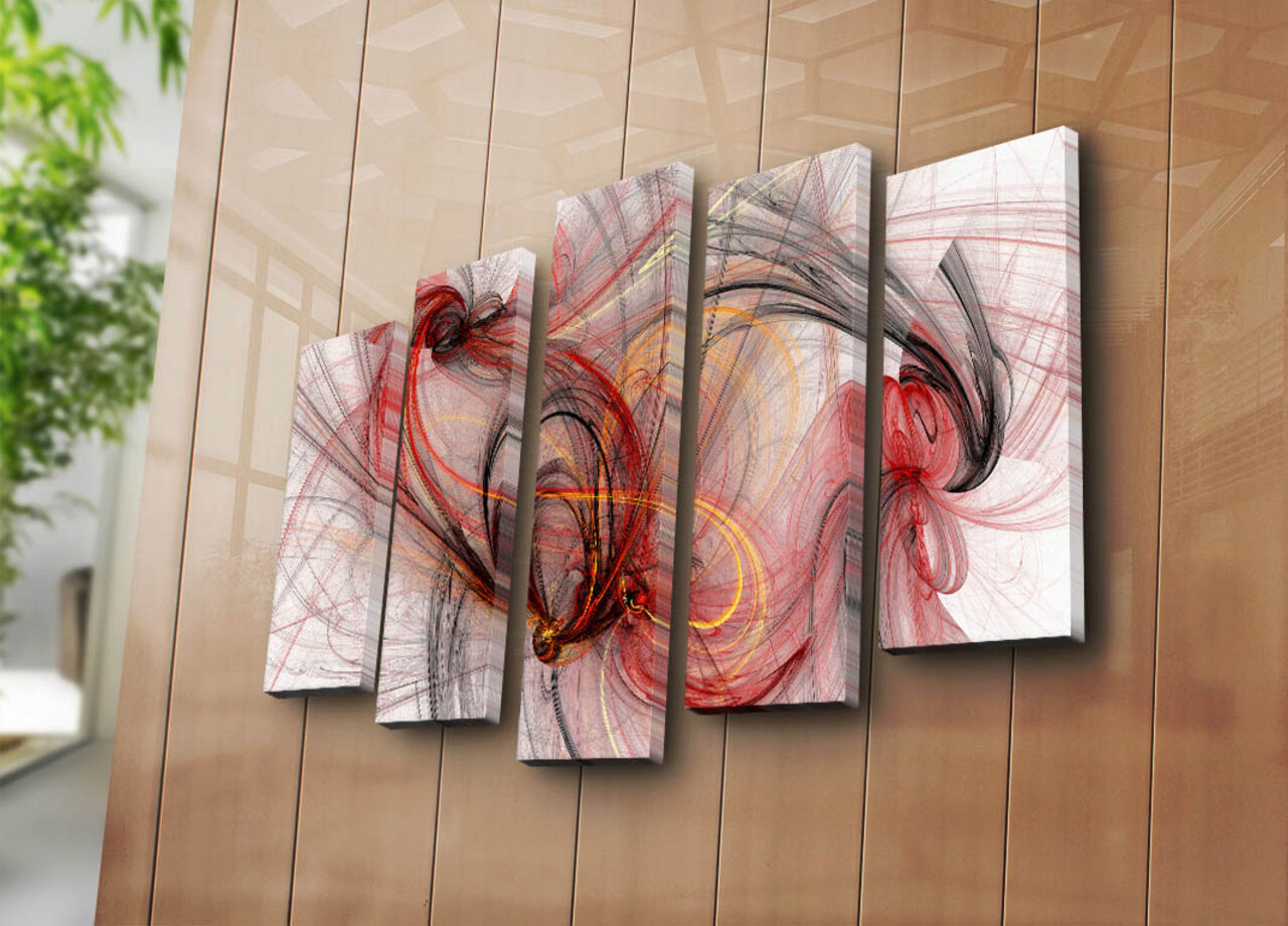 Tablou decorativ, 5PATK-246, 19 x 70 cm, Multicolor - imagine 5